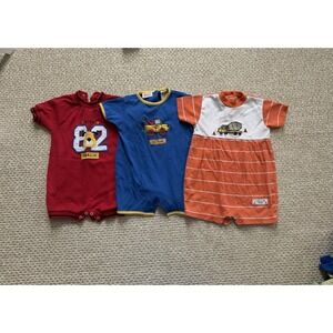 Vintage 90's Y2K Toddler Romper Lot. Buster Brown Small Steps Trucks One Piece